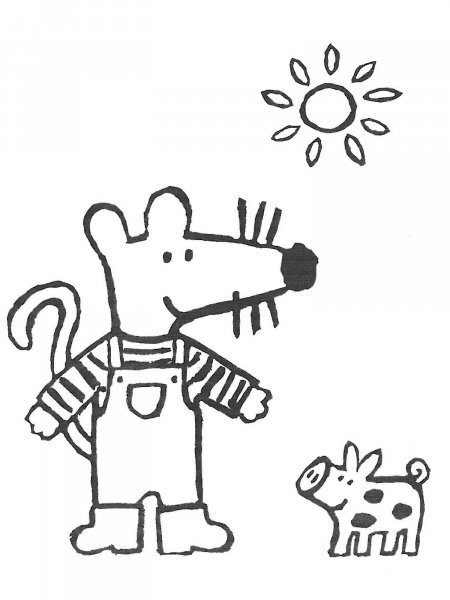 Maisy coloring pages