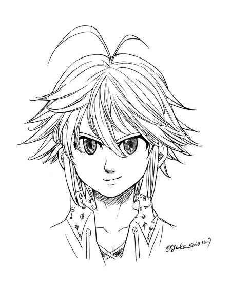 Meliodas coloring pages