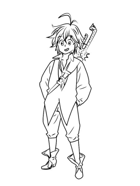 Meliodas coloring pages