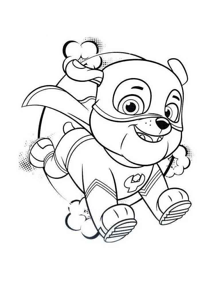 Free Paw Patrol Mighty Pups coloring pages. Download and print Paw