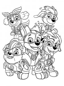 Mighty Pups coloring page 4 - Free printable