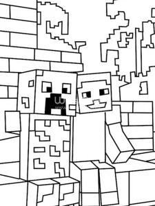 Minecraft Coloring Page 2 - Free to print