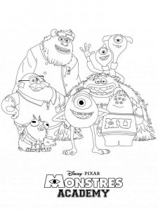 Monsters University coloring page 1 - Free printable
