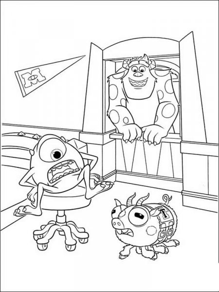 Monsters University coloring pages