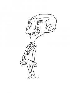 Mr. Bean coloring page 4 - Free printable
