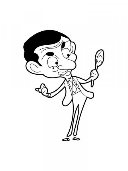 Mr Bean coloring pages