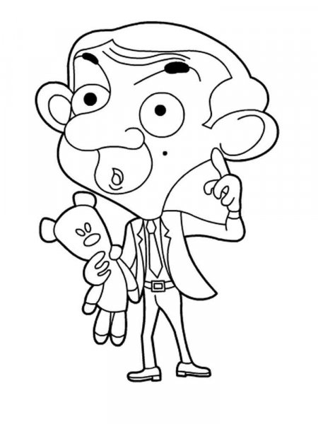 Mr Bean coloring pages