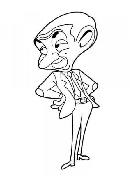 Mr Bean coloring pages