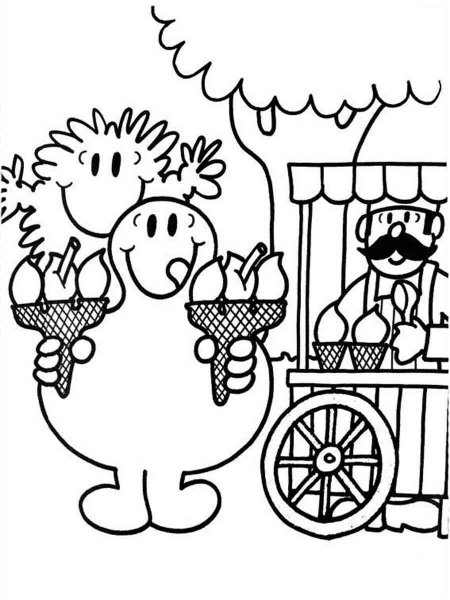 Mr. Men coloring pages