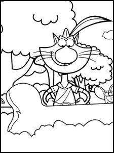 Nature Cat coloring page 1 - Free printable