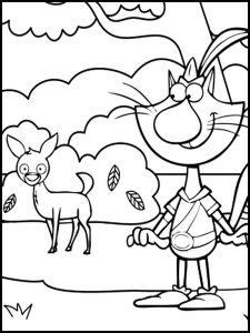 Nature Cat coloring page 2 - Free printable