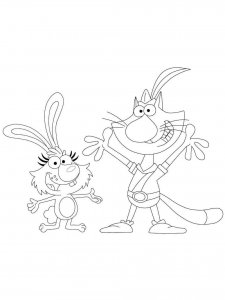 Nature Cat coloring page 3 - Free printable