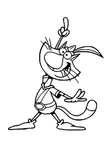 Nature Cat coloring page 8 - Free printable