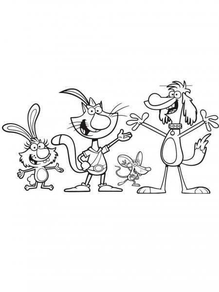 Nature Cat coloring pages