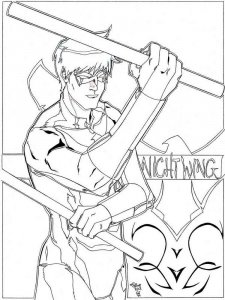 Nightwing coloring page 6 - Free printable