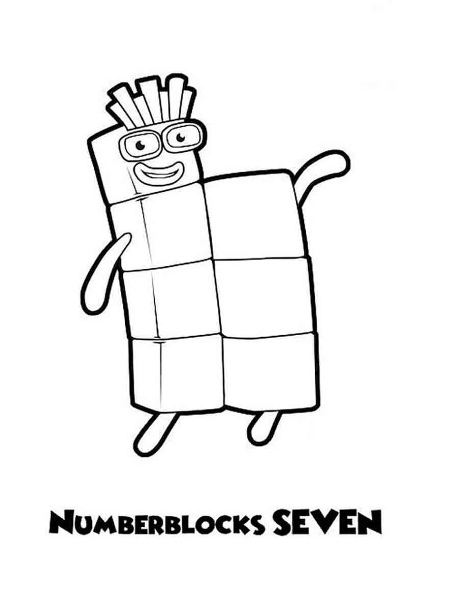 Numberblocks раскраска