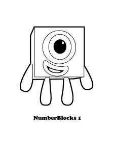 Numberblocks coloring page 1 - Free printable