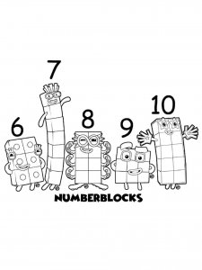 Numberblocks coloring page 19 - Free printable