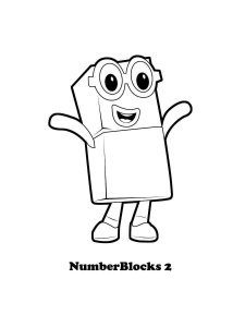 Numberblocks coloring page 2 - Free printable