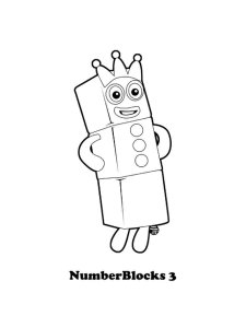 Numberblocks coloring page 7 - Free printable