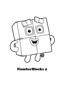 Numberblocks coloring page 8 - Free printable