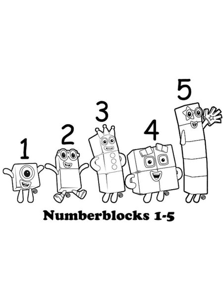 Numberblocks coloring pages