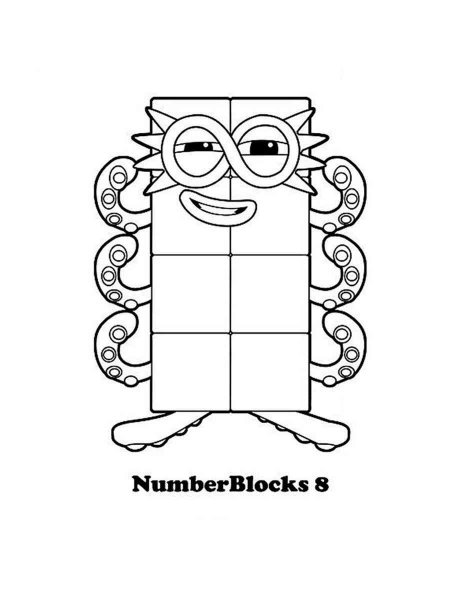 Numberblocks coloring pages