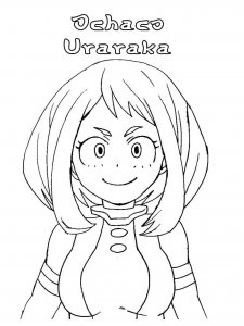 Ochako Uraraka coloring page 2 - Free printable