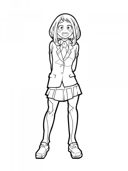 Ochako Uraraka coloring pages