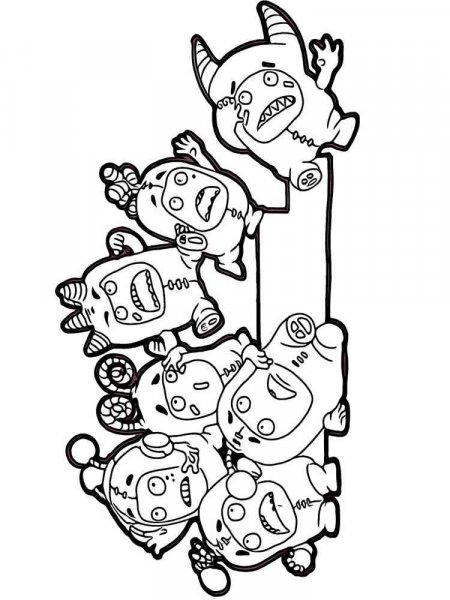 Oddbods coloring pages