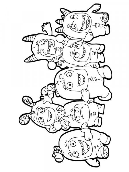 Oddbods coloring pages