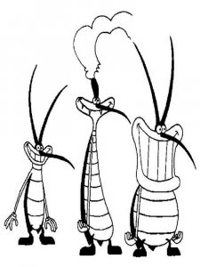 Oggy and the Cockroaches coloring page 12 - Free printable