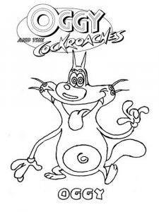 Oggy and the Cockroaches coloring page 14 - Free printable