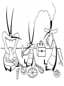 Oggy and the Cockroaches coloring page 9 - Free printable