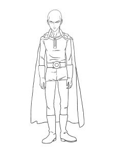 One Punch Man coloring page 1 - Free printable