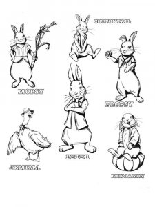 Peter Rabbit coloring page 3 - Free printable