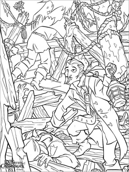 Pirates of the Caribbean coloring pages