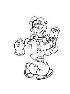 Popeye coloring page 1 - Free printable