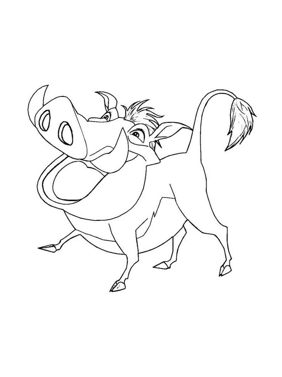 Pumbaa coloring pages