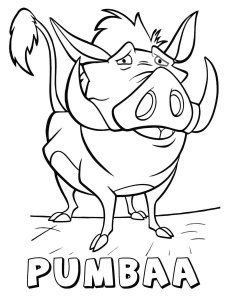 Pumbaa coloring page 8 - Free printable