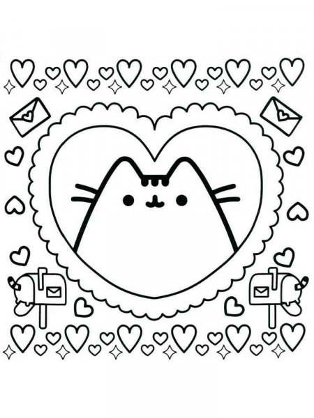 Pusheen coloring pages