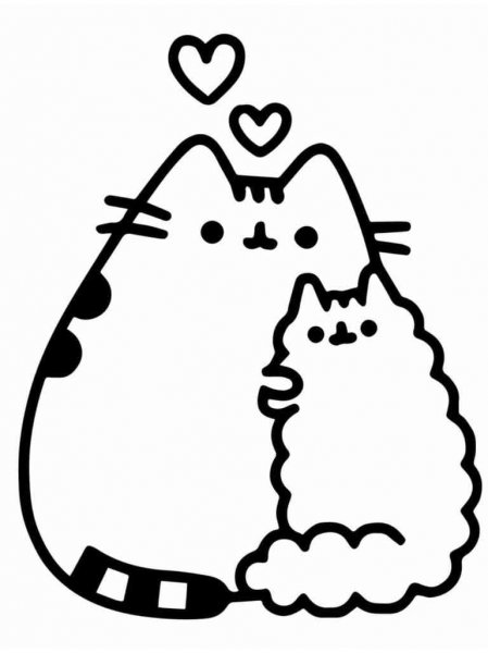 Pusheen coloring pages