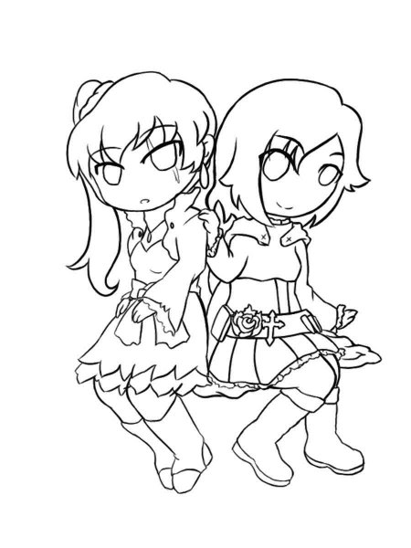 RWBY coloring pages