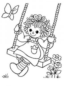 Raggedy Ann and Andy coloring page 10 - Free printable