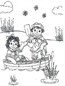 Raggedy Ann and Andy coloring page 11 - Free printable