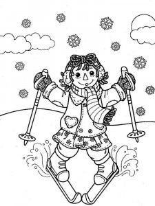 Raggedy Ann and Andy coloring page 6 - Free printable