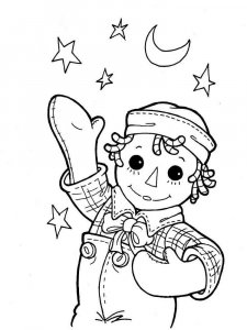 Raggedy Ann and Andy coloring page 8 - Free printable