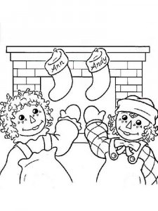Raggedy Ann and Andy coloring page 9 - Free printable