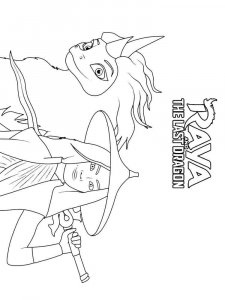 Raya and the Las Dragon coloring page 12 - Free printable