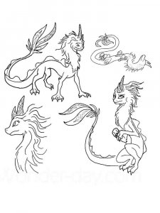 Raya and the Las Dragon coloring page 22 - Free printable